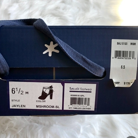 Splendid Jaylen Tan Leather Open Toe Booties Boots Ankle Tie Platform Heels 6.5​ - Picture 4 of 16